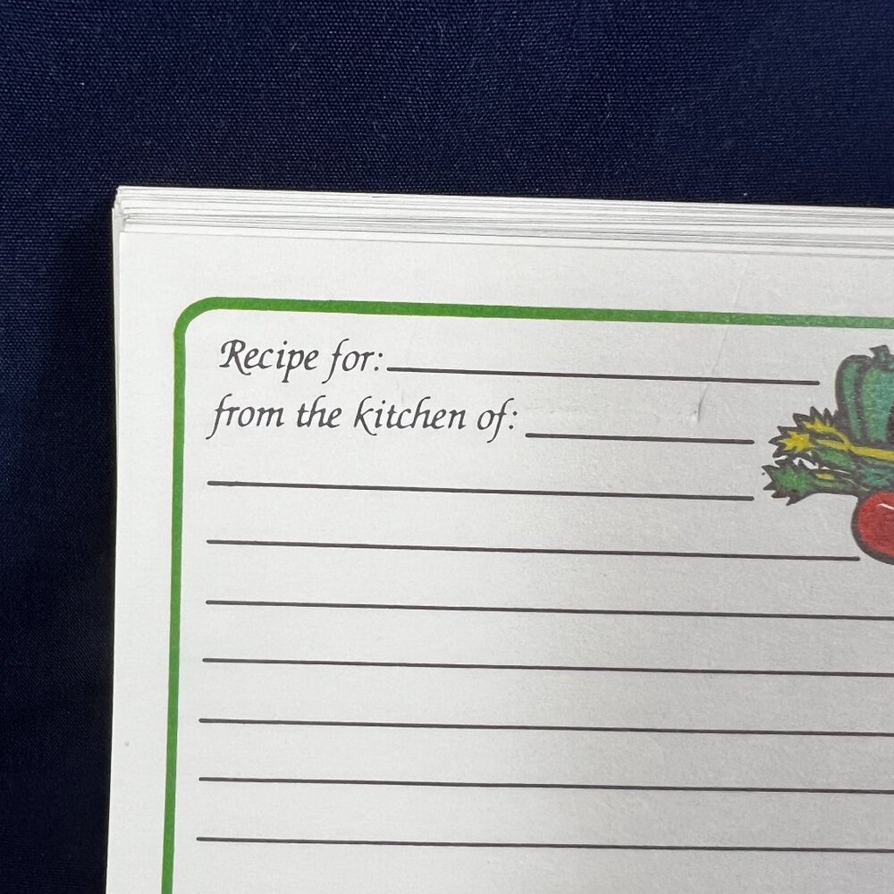 Vintage 1980s Conimar Recipe Cards With Illustrated Pot & Vegetables Design - Se - Picture 3 of 4